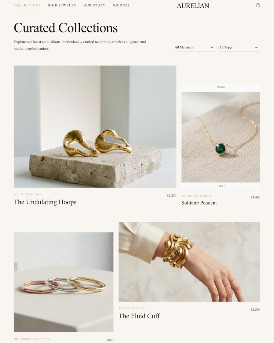 Jewelry e-commerce website