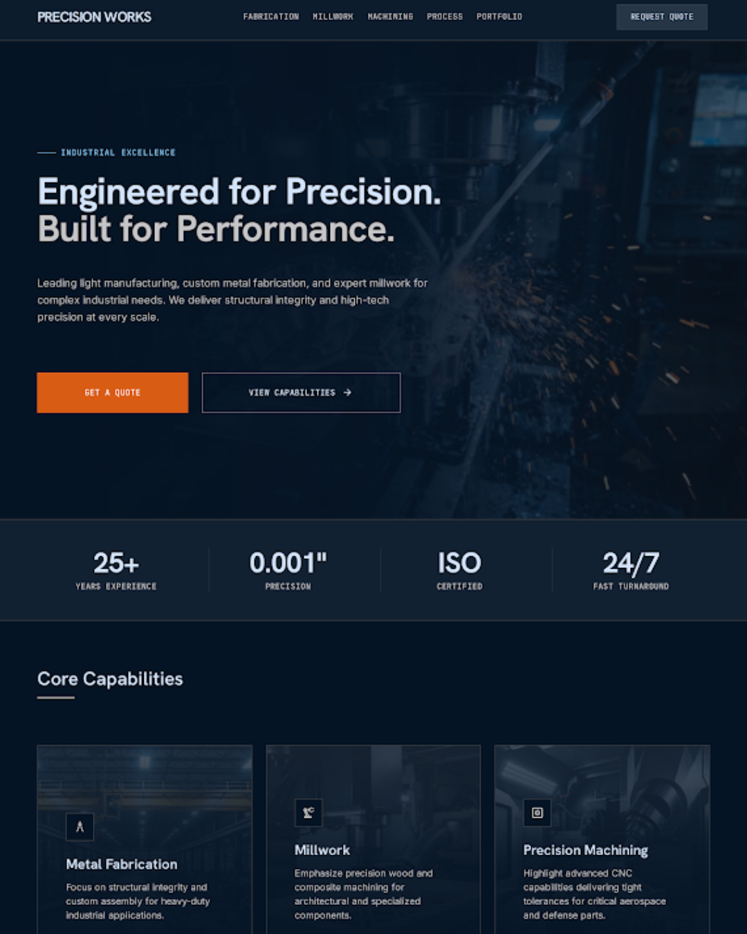 Manufacturing website