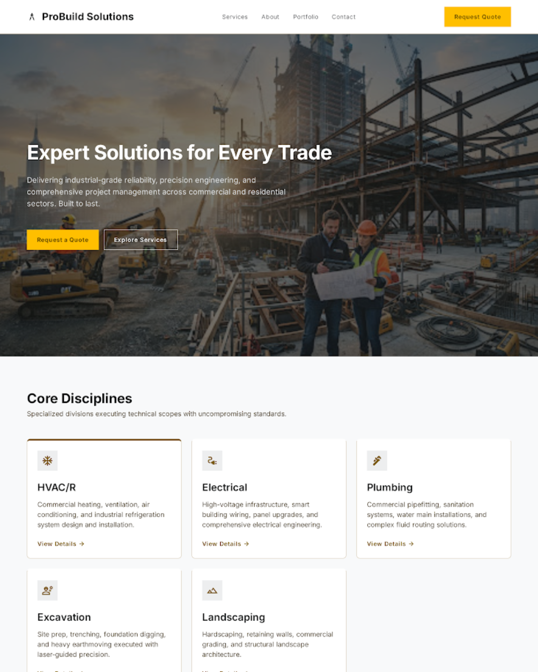 Trade & construction website