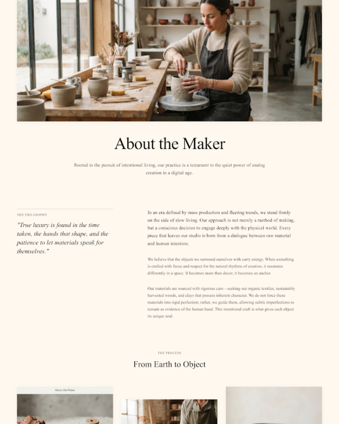 Ceramics artisan website